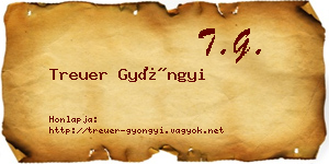 Treuer Gyöngyi névjegykártya